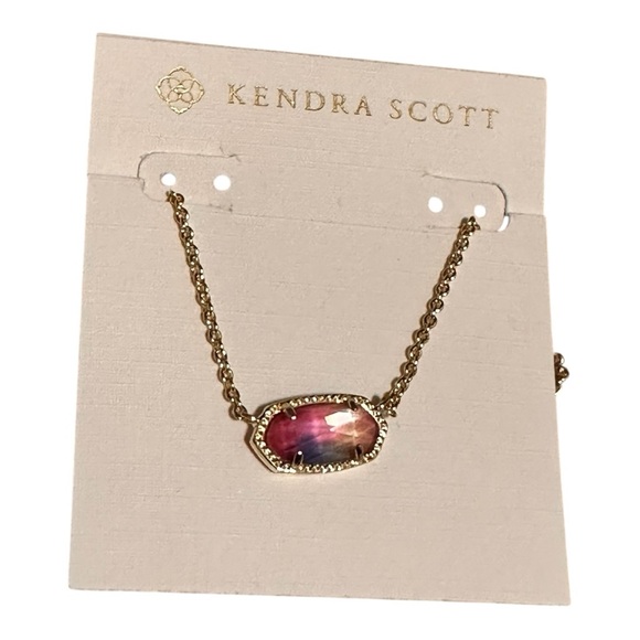 Kendra Scott Elisa Watercolor Gold tone Necklace NEW - Picture 4 of 4